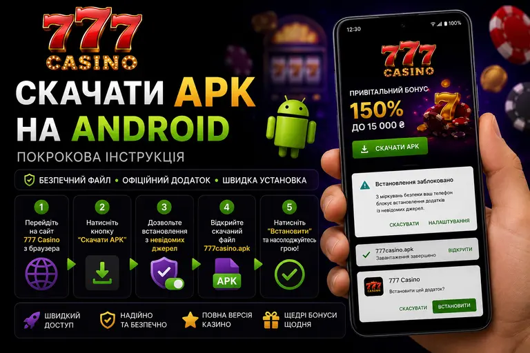 Скачать APK казино 777 на Android — установка приложения на смартфон